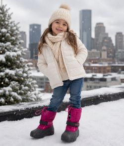 Sorel Kids Winter Snow Boots Pink Waterproof Insulated Size 3 Youth