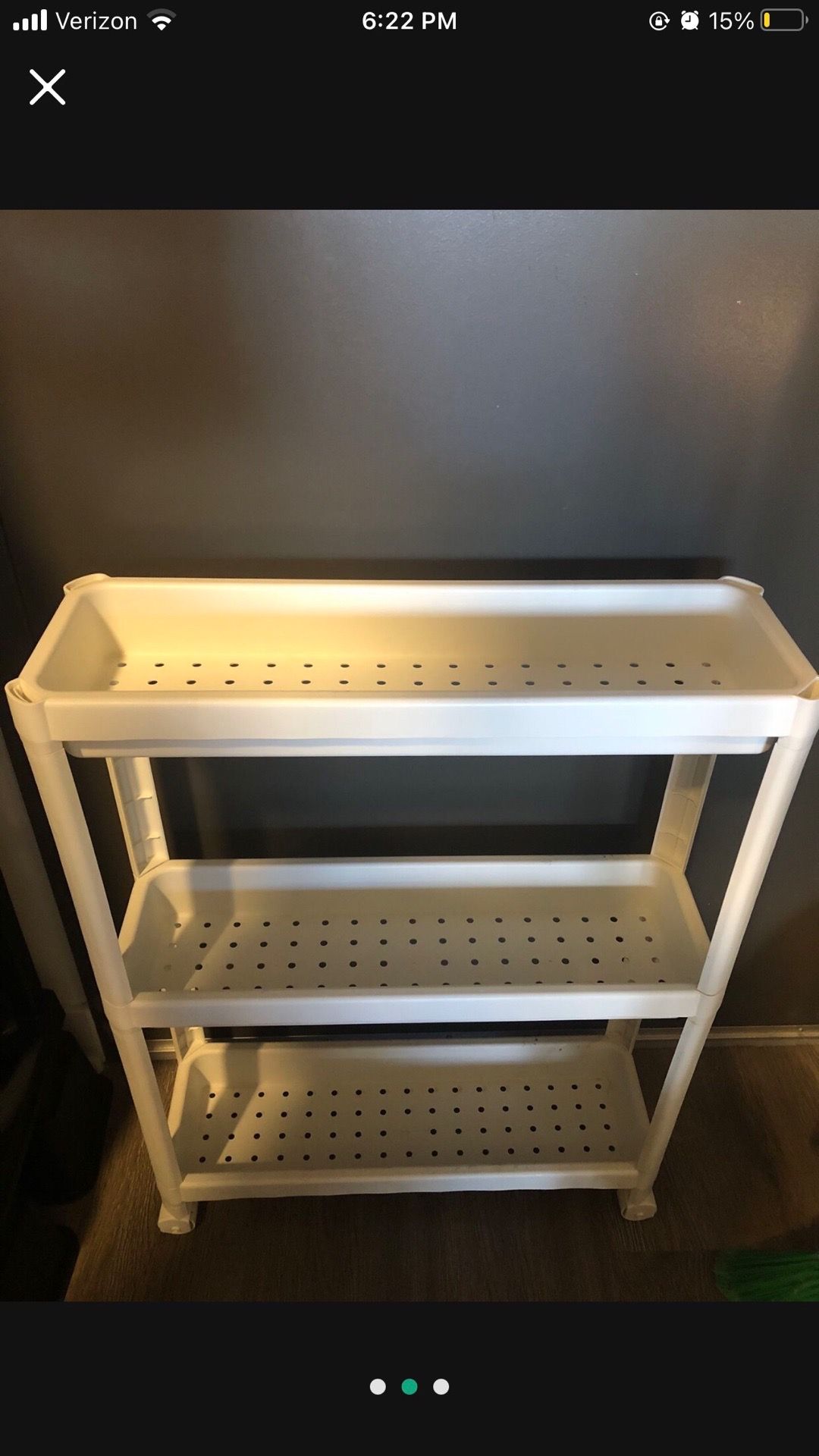 Rolling Storage Cart Laundry Pantry Kitchen Bath Bedroom Closet Storage College Dorm Rolling Wheels