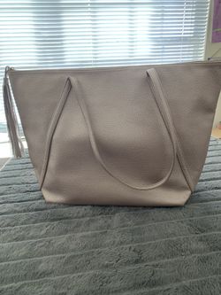 Large Pewter/Rose Gold Shoulder Bag