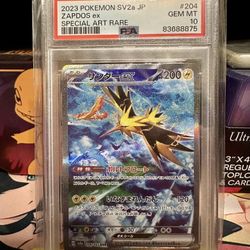 Japanese Pokemon - Zapdos Ex, SAR PSA 10