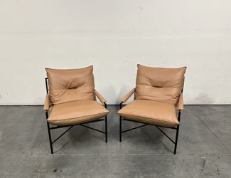 Modrest Modern, Mento Leather Lounge Chairs