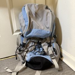 LL Bean Blue and Grey Hiking Backpack