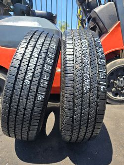 2 USED TIRES LT 225/75R16 BRIDGESTONE DUELER LTH  BOTH 2 TIRES INSTALLED AND BALANCED $150 ($75 each)