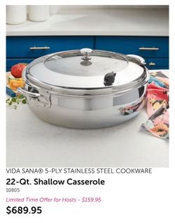Princess House Vida Sana Casserole - 22qt