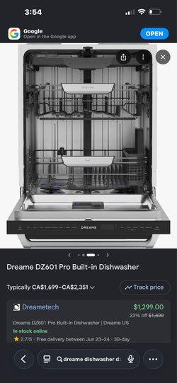 Dreame dishwasher dz601 pro