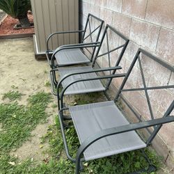 4 Metal Patio Chairs 