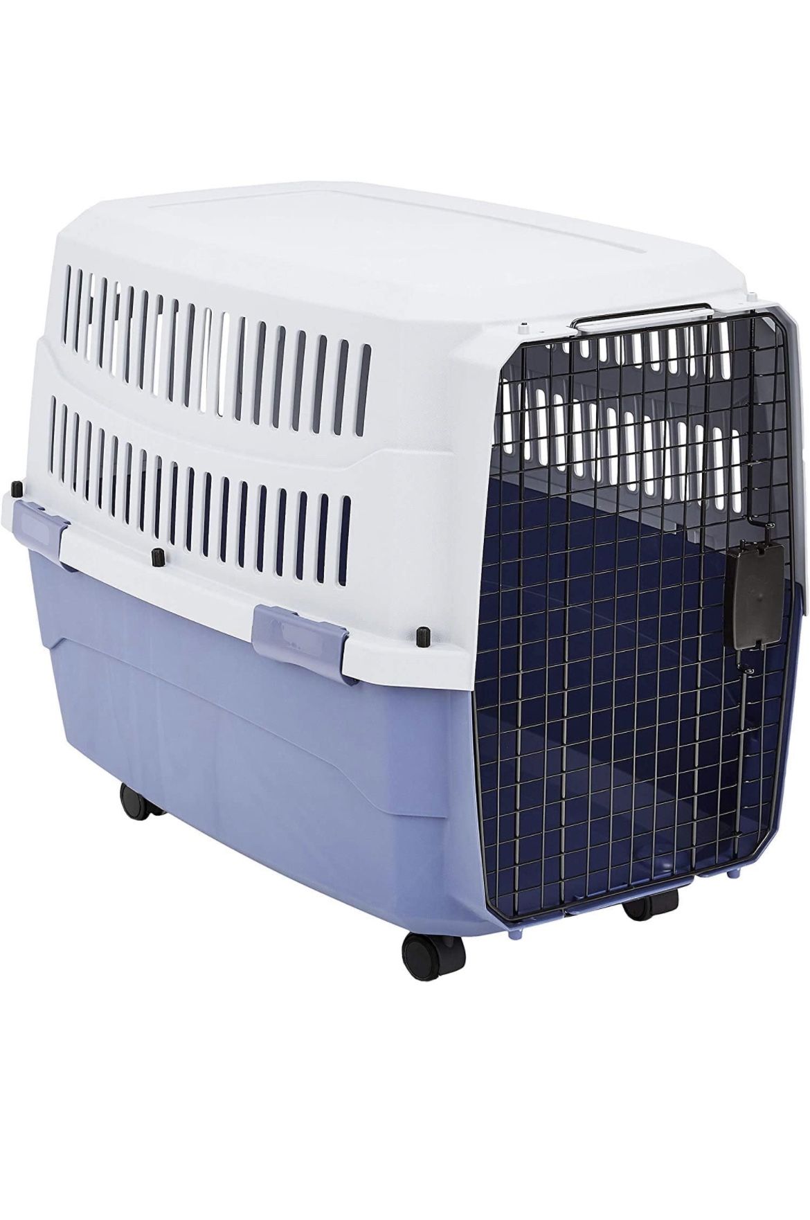 New: Amazon Basics Dog, Cat, Pet Carrier Kennel With Plastic