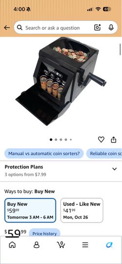 Manual money sorter