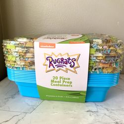 New Nickelodeon Rugrats 20 Piece Meal Prep Containers 33.8 Oz Each 