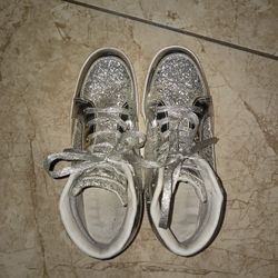 Silver Gilter Shoes Teen Male /Adult Male