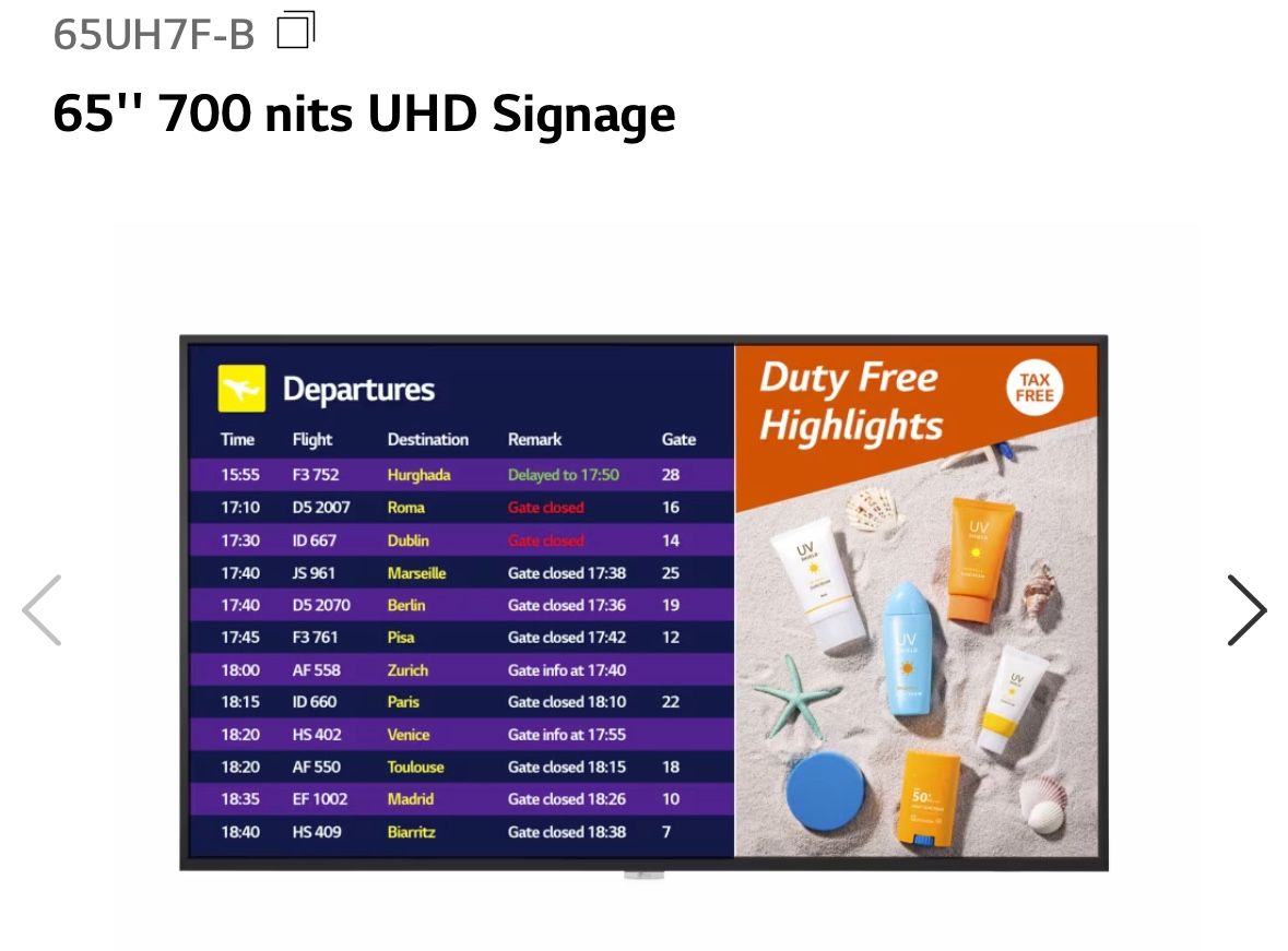 LG 65 UH7F-B Series UHD Slim - Need It Gone!