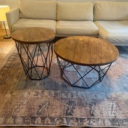 Coffee table and matching end table