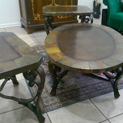 Coffee table and 2 matching end tables