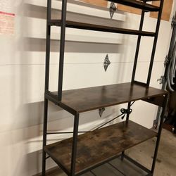 Wood Table With Shelf