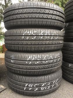 195/60/15 Bridgestone set of used tires in great condition 80% tread 150$ for 4 . Installation balance and alignment available. Road force balance a