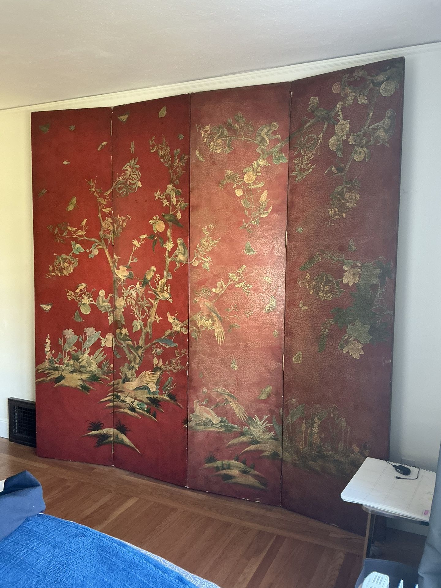Theodore Alexander Vietnamese Four Panel Screen