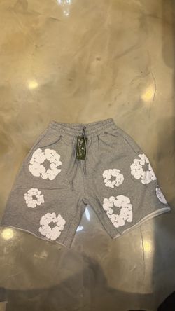 Denim Tears Grey Cotton Wreath Shorts Size L