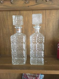 Vintage cut glass decanters