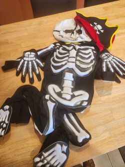 Kids Skeleton Pirate Halloween Costume