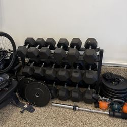 Dumbbell Set (up to 100lbs) & Misc. Weights. 