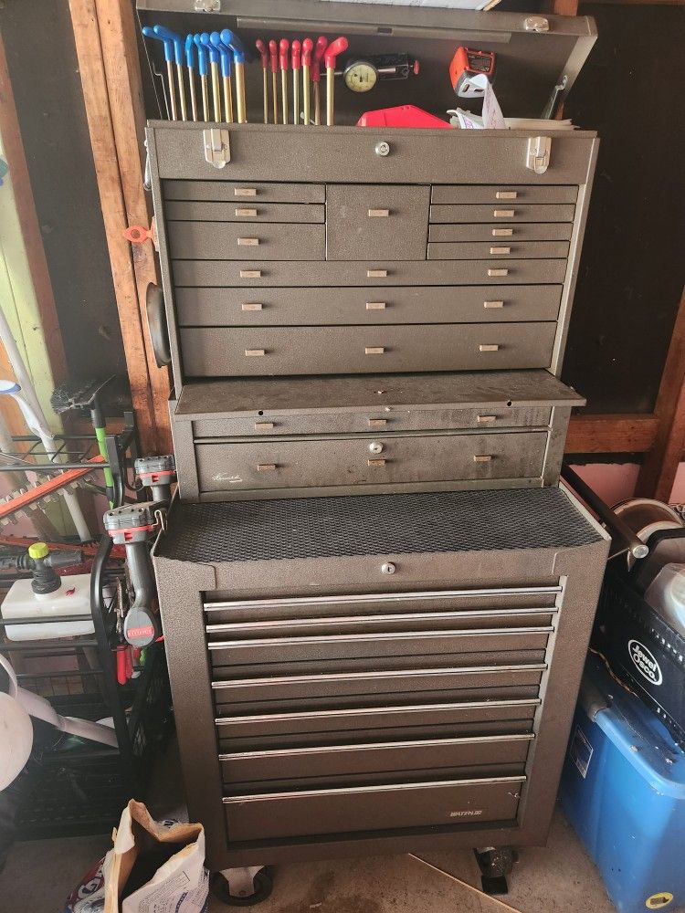 Machinist Tool Box With Tools
