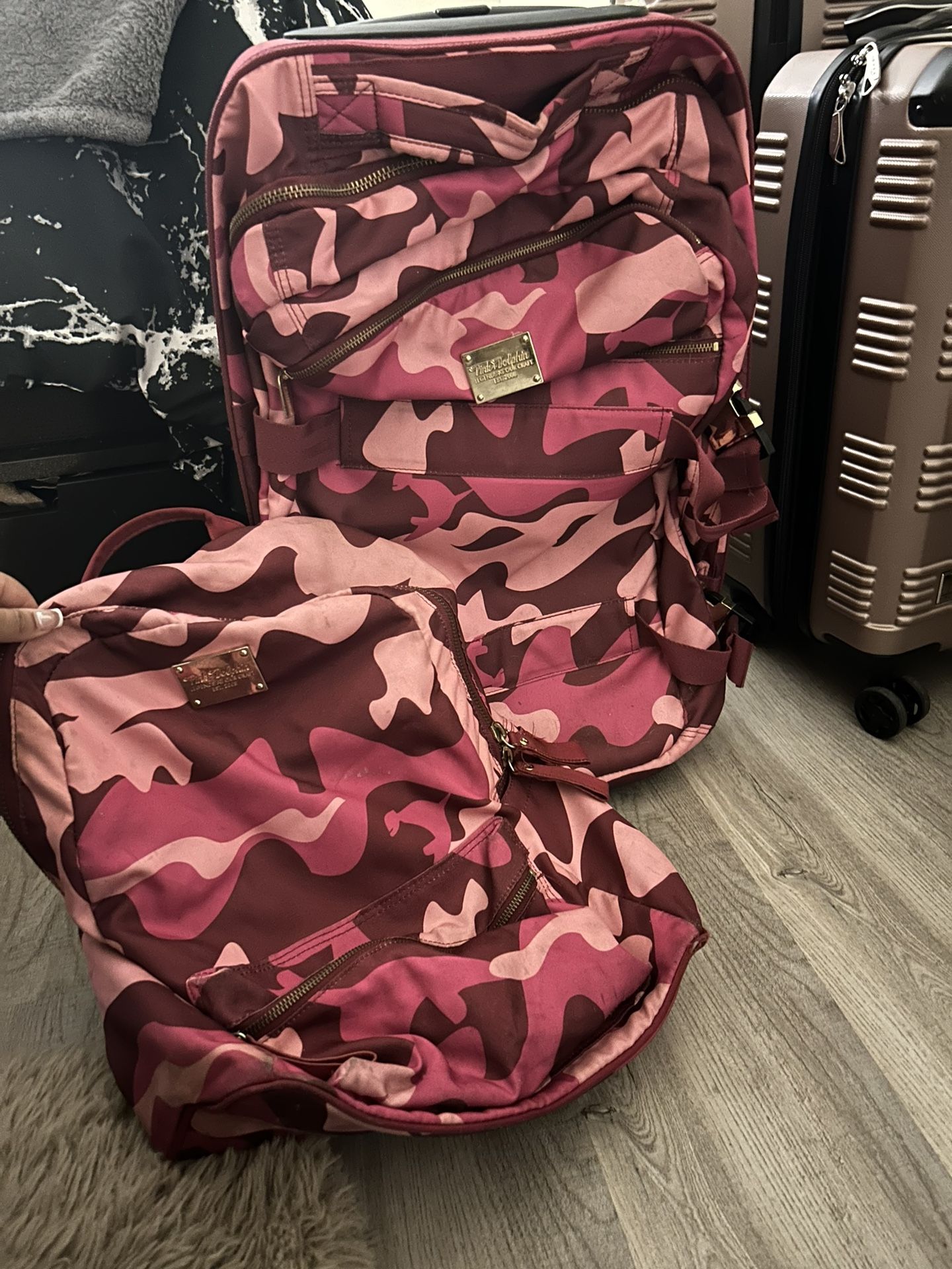 Matching Backpack And Roller Bag