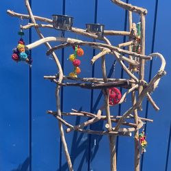 Parrot Perch Tree—- Funky N Curvy…. Lots Of Wing Flapping n Socialization! 👍🏼