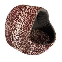 Best Friends by Sheri Leopard Print Dome Pet Bed – Approx. 12” W x 15” H