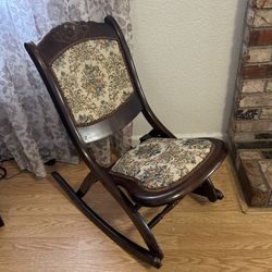 Foldable Rocking Chair Vintage 