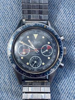 Super rare 70s Le Jour automatic chronograph watch mint dial