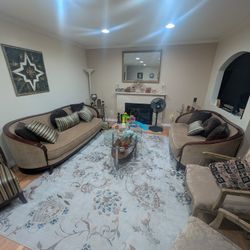 Couch Set with ChairsAnd Dinner table 