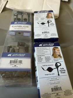 Driver's Edge Earbuds and Hands-Free Headset Bundle