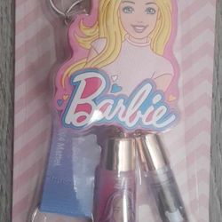 New Barbie Lip Gloss Keychain Set