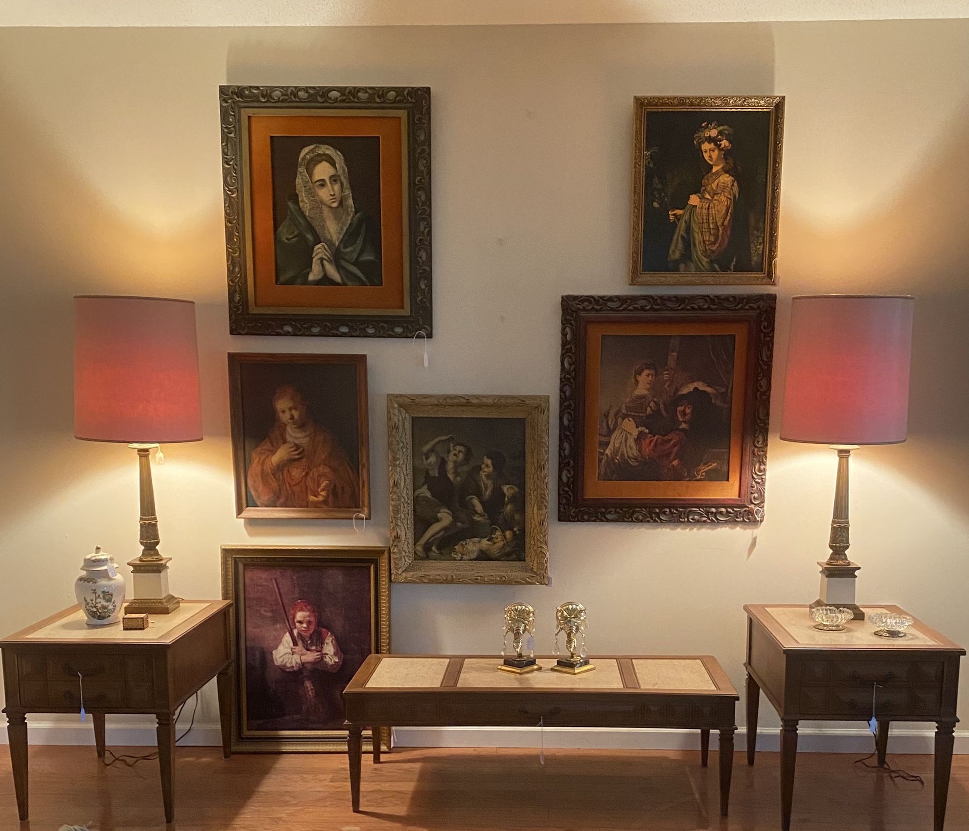 Vintage reproduction framed art
