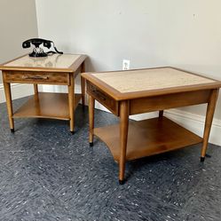 Pair Of Antique Mid-Century Modern Side End Tables
