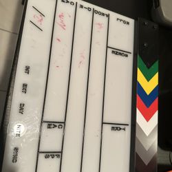 Acrylic Production Slate with Color Clapper Sticks PS-911-C 9-Section