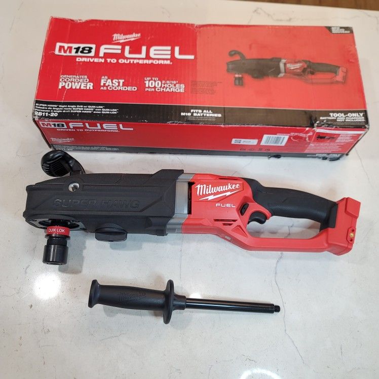 Milwauke
M18 FUEL 18V Lithium-Ion Brushless Cordless GEN 2 SUPER HAWG 7/16 in. Right Angle Drill (Tool-Only)
