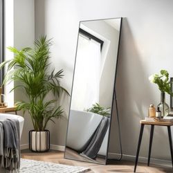 Full Length Metal Mirror with Stand