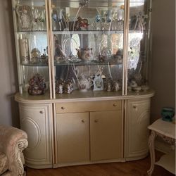 China Cabinet creamy color good condition