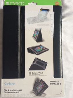Black leather tablet case