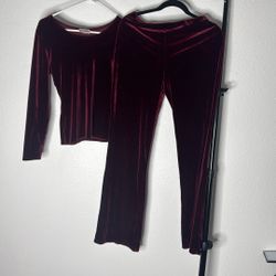 Two Piece Velour Set