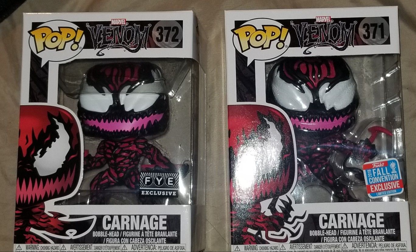 Carnage funko sales pop fye