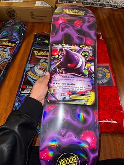 Pokemon x Santa Cruz skateboard  GENGAR!!!