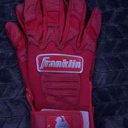 Red Baseball Batting Gloves