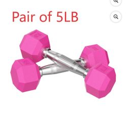 5lb Pink Dumb Bells