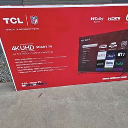 65” TCL Smart 4K Tv UHD ☀️ Take Home Now Pay Later☀️
