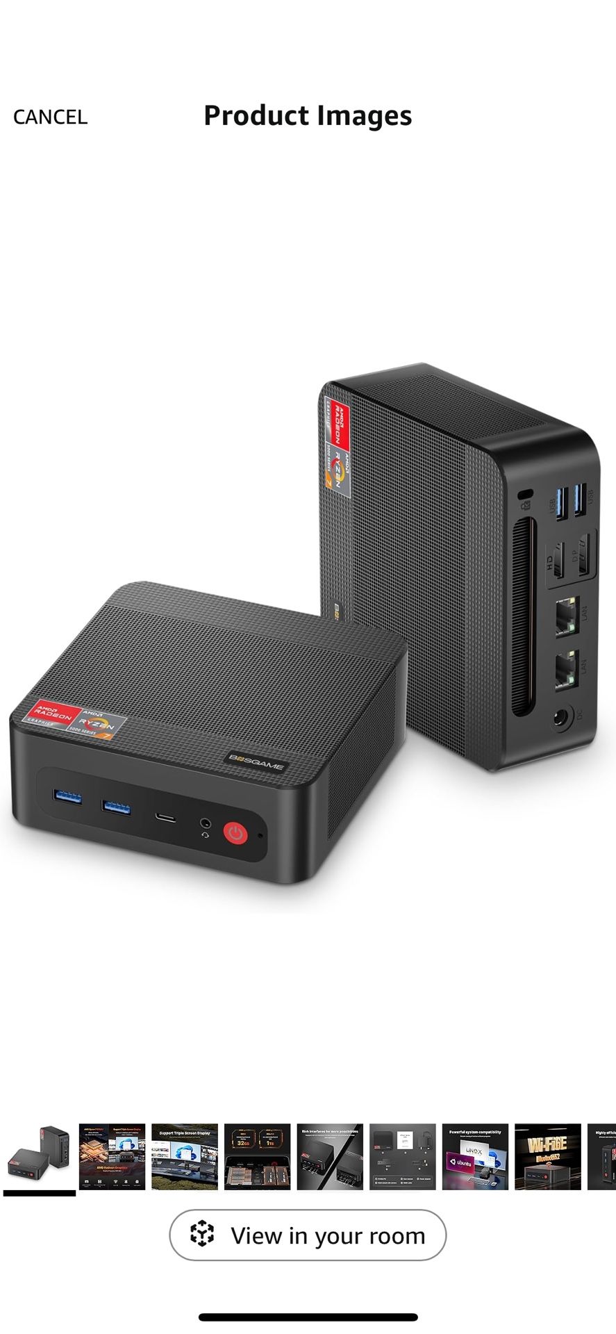 P4 Light Gaming Mini PC, Ryzen 7 5700U, 32GB RAM 1TB SSD, 11 Pro Triple 4K 60HZ Displays Desktop Computers, Support PS3 Emulator Micro PC, HDMI+DP+Typ