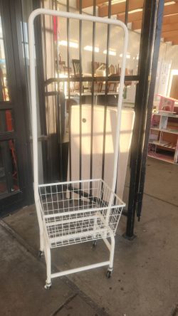Rolling clothes Rack w/ basket