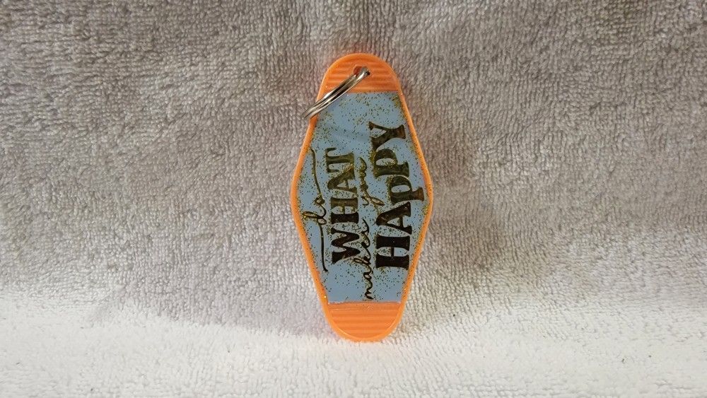 Do What Makes You Happy Vintage Motel Style Key Chain