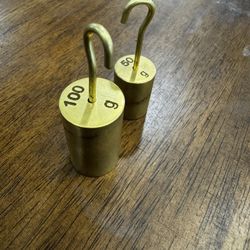 Double Hooked Weight Brass 100 grams And 50 Grams     C3)